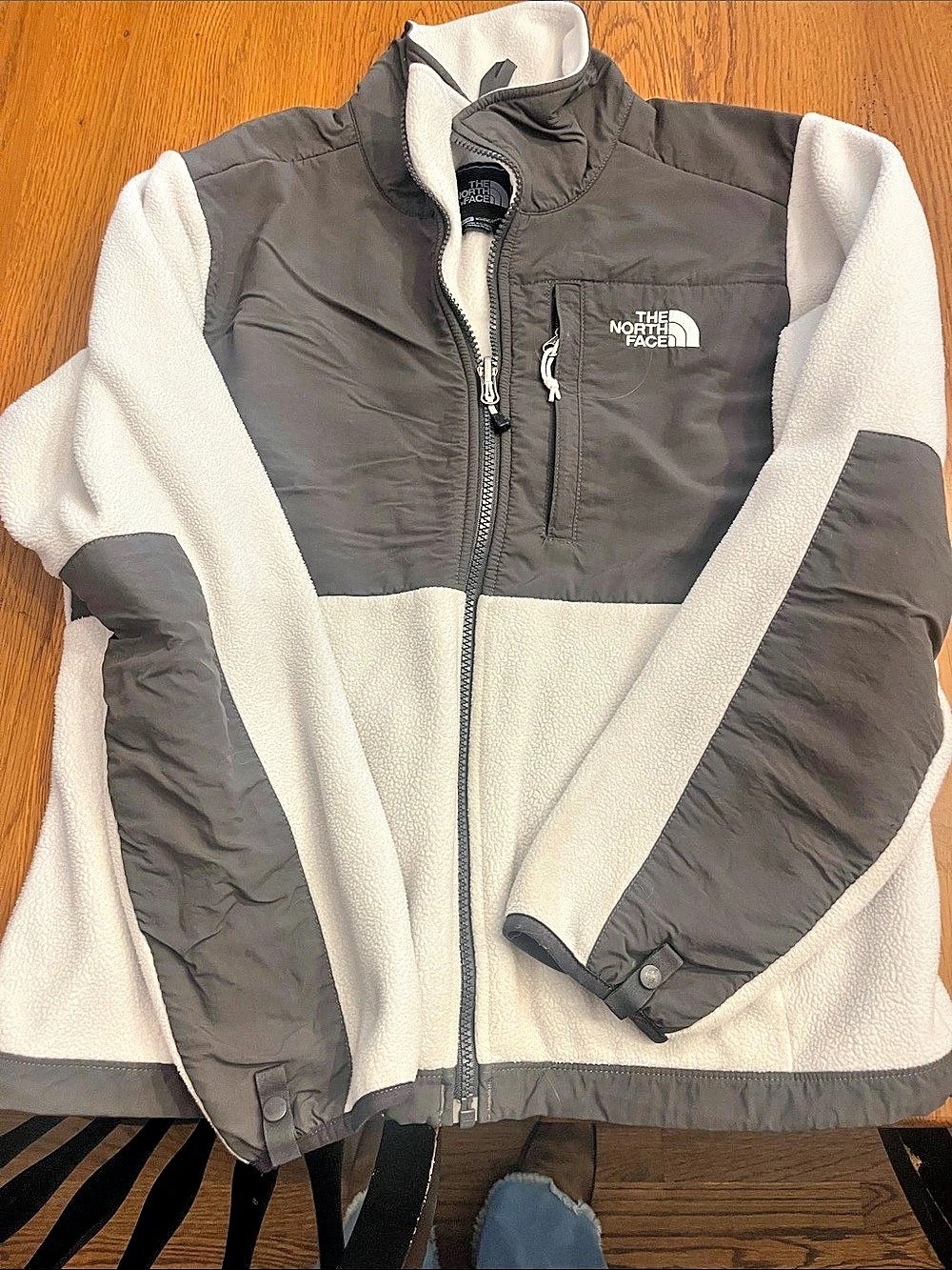 The North Face Denali Fleece Jacket Color Block Black & White Small